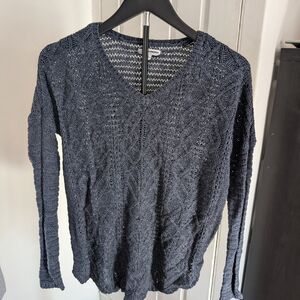 Sonoma Women's Dark Blue V-Neck Sweater